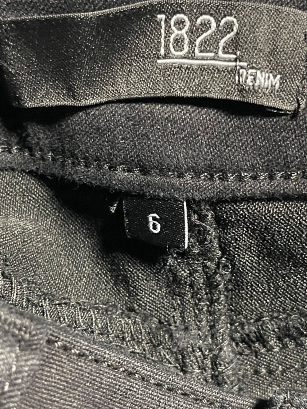 1822 Denim Womens Crop Skinny Jeans Size 6 Black Stretch Lightweight Summer - Picture 7 of 12